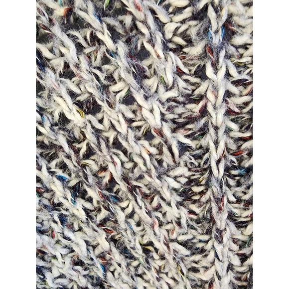 Lou & Grey Plus Size Cardigan Sweater XL Chunky Multi Speckle Gray Shawl Collar - Picture 5 of 7